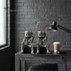 Unique Home Office Accents Vintage Skeleton Robot Statue, Industrial Mechanical Resin Figurine, Skull Statue Gothic Desk Decor for Bookshelf