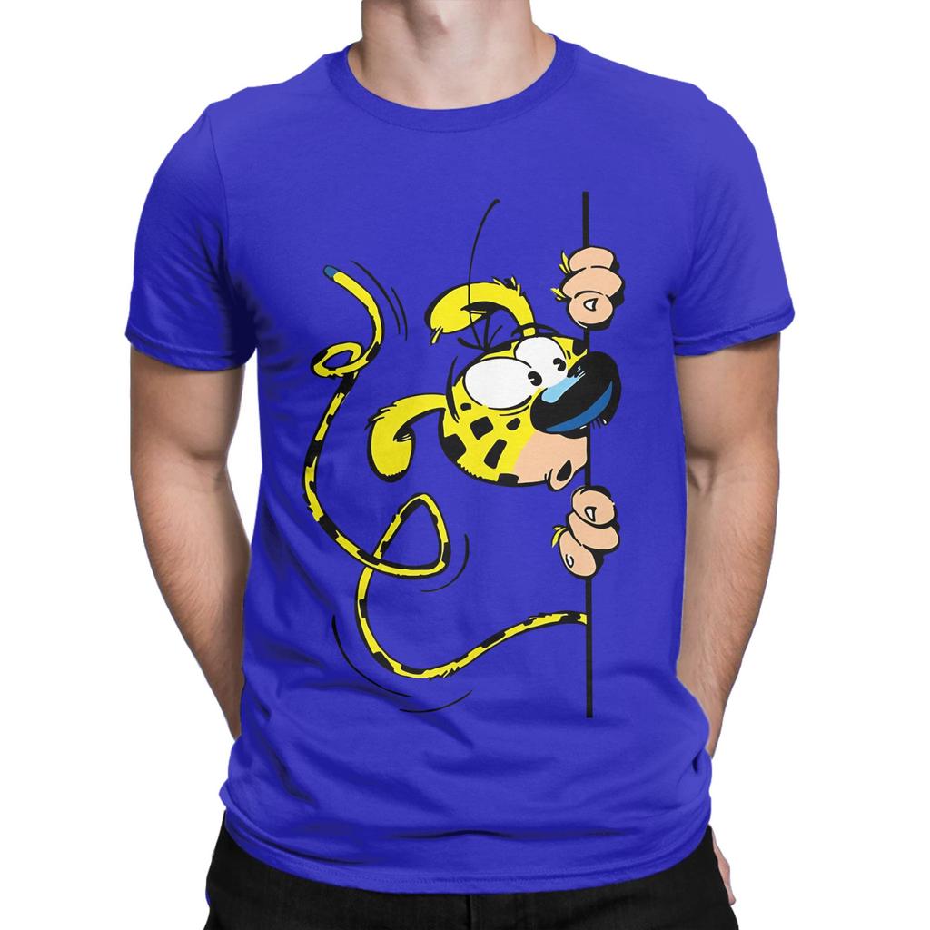 Marsupilami Blue Wall Novelty 100 Cotton Tshirt Marsupilami Tops Tees For Unisex