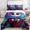 3pcs set Skeleman, NightmareBeforeChristmas1pc of quilt cover+2pcs of pillowcase, no core, print bedding, All Seasons Bedroom Setting047