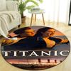 1pc Titanic1 Design Printed Area Round Carpet for Bedroom Living Room Home Decor Rugs Mat Non Slip Mat Rug for Bedside