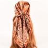 Women's Paisley Print Square Scarf Satin Sheen Lightweight Head Wrap Fashion Accessory Summer Geometric Shawl Neck Scarf