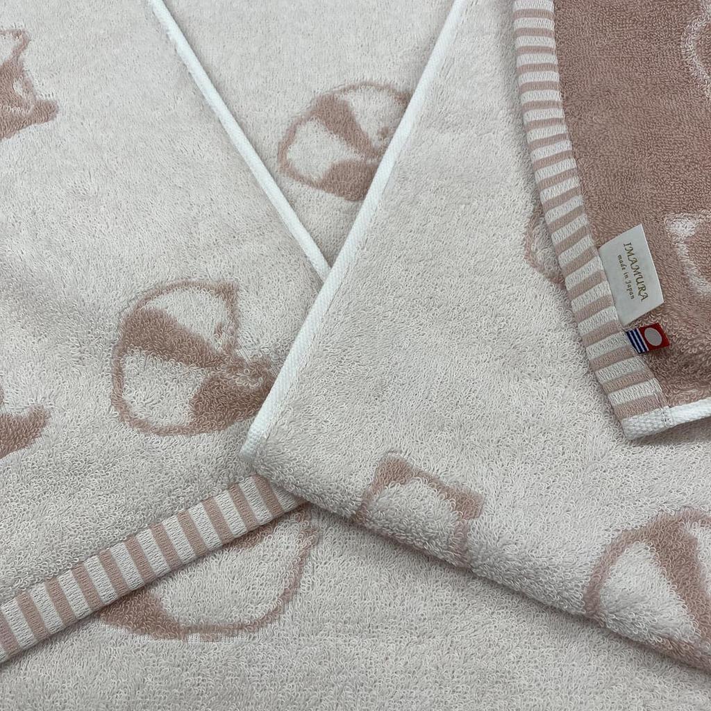 Imabari Towel Face Panda Set of Approximately Made In Nursery Cotton of 3 Towel, Pattern, 3, 34x80cm, Japan, Skin-friendly, School, Baby, Nap,