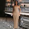 Women's Slim-fit Split Dress Sexy One-shoulder Long Dress