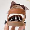 Summer Girls Closed Toe Woven Bird Nest Sandals Hollow Bow Decor Kids Beach Shoes
