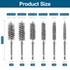 6/12Pcs Stainless Steel Wire Brush,Drilling Cleaning Brush Set, 1/4 Inch Hexagonal Handle, Grinding Polishing Rust Removal Tools