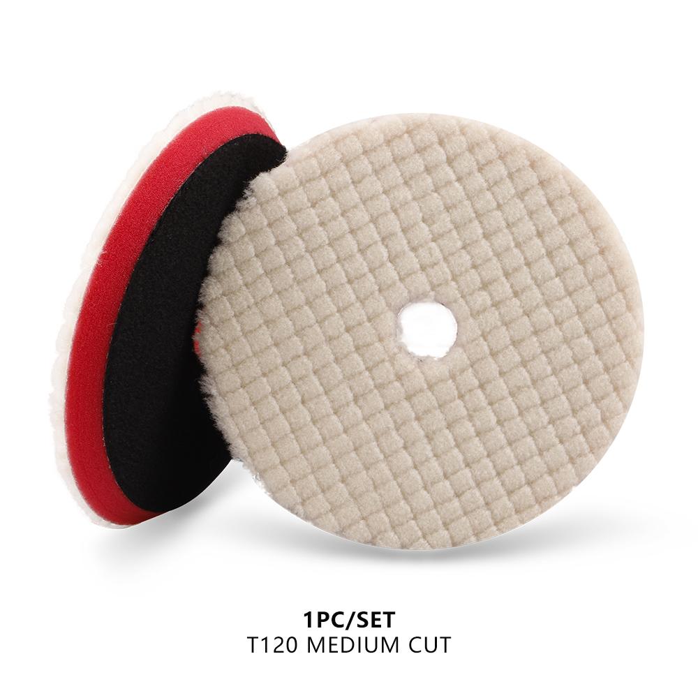 (Single Sale) SPTA 3"(80mm)/5"(125mm)/6"(150mm) Polishing Japanese Wool Pad for Car Polisher Detailing Scratch Removing