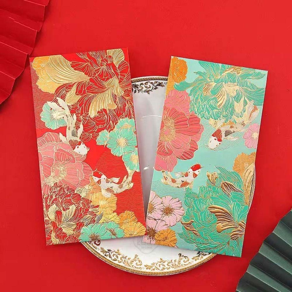 Embossed Chinese New Year Red Envelopes Hot Stamping Red Packet HongBao  2025