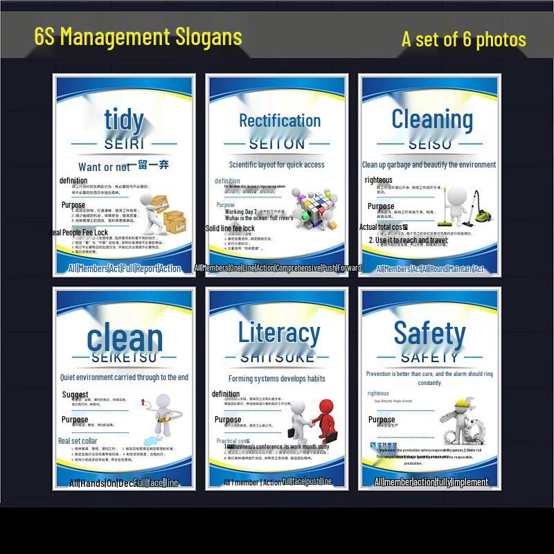 6S Safety Production Management Sign Set