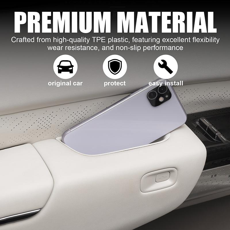 Für ZEEKR 7X 2025+ Türgriff-Aufbewahrungsbox Silikon-Türgriff-Organizer Türfach Silikon-Pad Innenraum-Autozubehör 4 Stück
