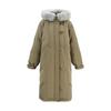 Chuyu Women's 90% White Duck Down Winter Coat with Fox Fur Collar