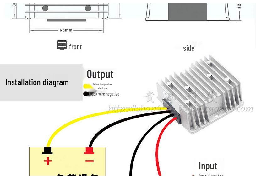 36V/48V to 24V 15A DC-DC Buck Converter Step-Down Regulator