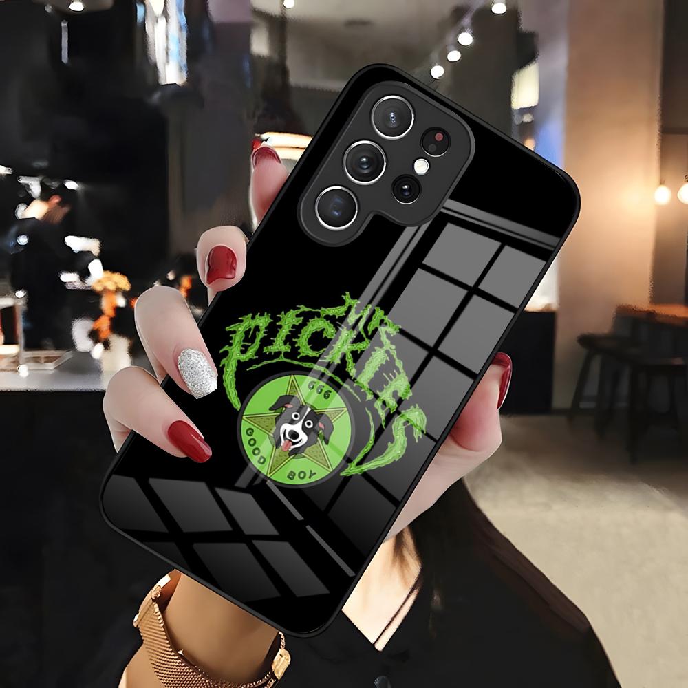 

Чехол для телефона MR Pickles для Samsung S26 S25 Edge Ultra 24 23 22 21 Ultra Plus Fe A55 56 15 4G 5G Стеклянная крышка Galaxy S24