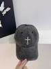 American retro old washed cotton cap fashion personality cross hole baseball cap men's and women's casual hat