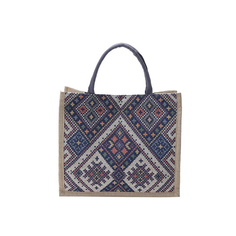 2023 Summer Ethnic Cotton Linen Tote: Stylish, Versatile, Trendy Jacquard Women's Bag