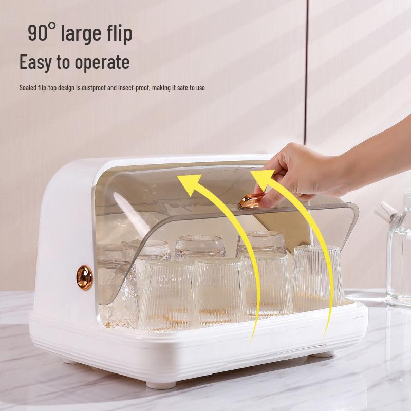 Glass Cup Drying Rack and Dustproof Holder for Wine and Water Glasses