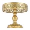 Dessert Stand Golden Cake Holder Lace Design Easy Assembly Round Treat Display for Party M