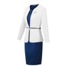 Trolman Women's Elegant White Suit Dress Two-Piece Set