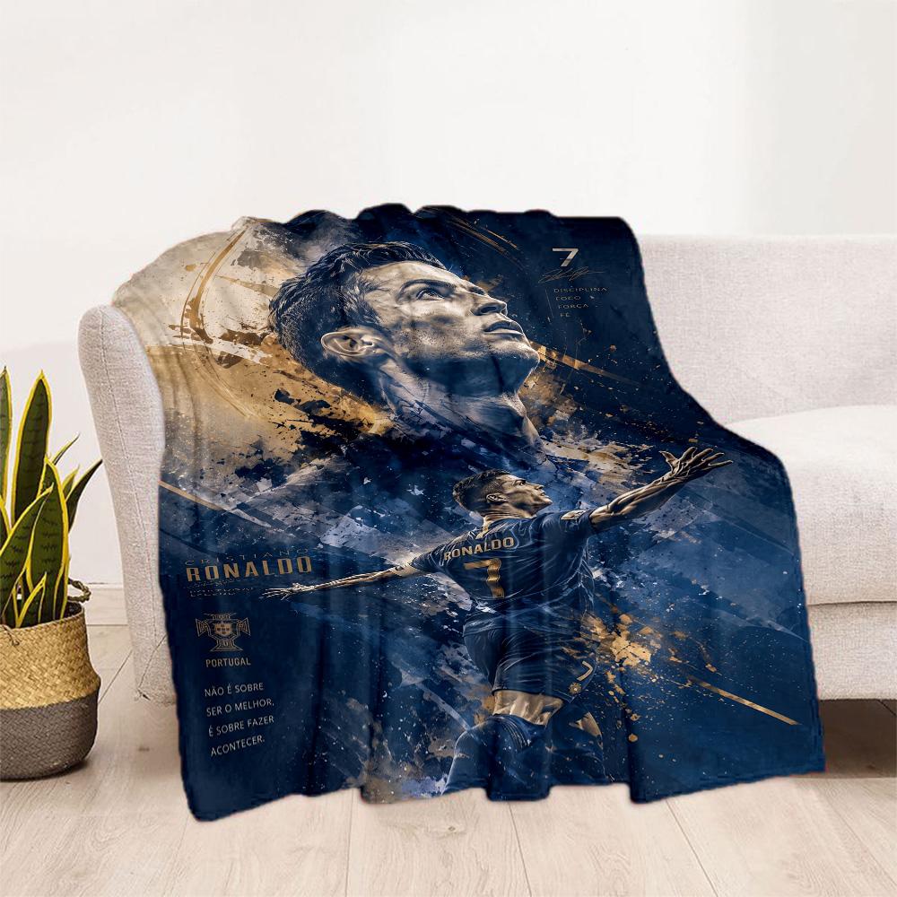 Ronaldo's Golden Legacy Blanket Soft & Cozy Great for Chair Bedding Sofa Four Seasons Multipurpose Stylish Decor Gift for Travel Home Birthdays
