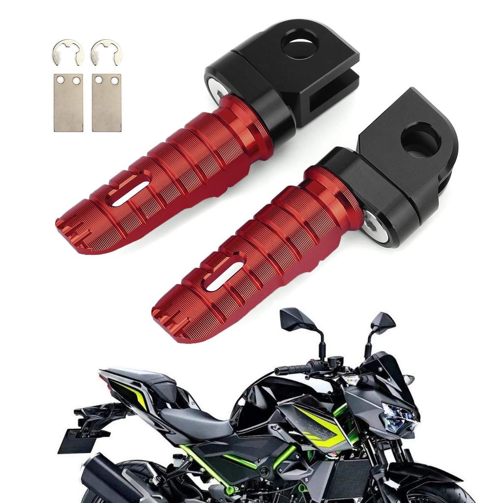 Artudatech Front Pegs for Kawasaki and NINJA 650 Motorcycles Footrests/Foot Z300, Z400, Z800, Z650, Z900, Z1000, (Red)
