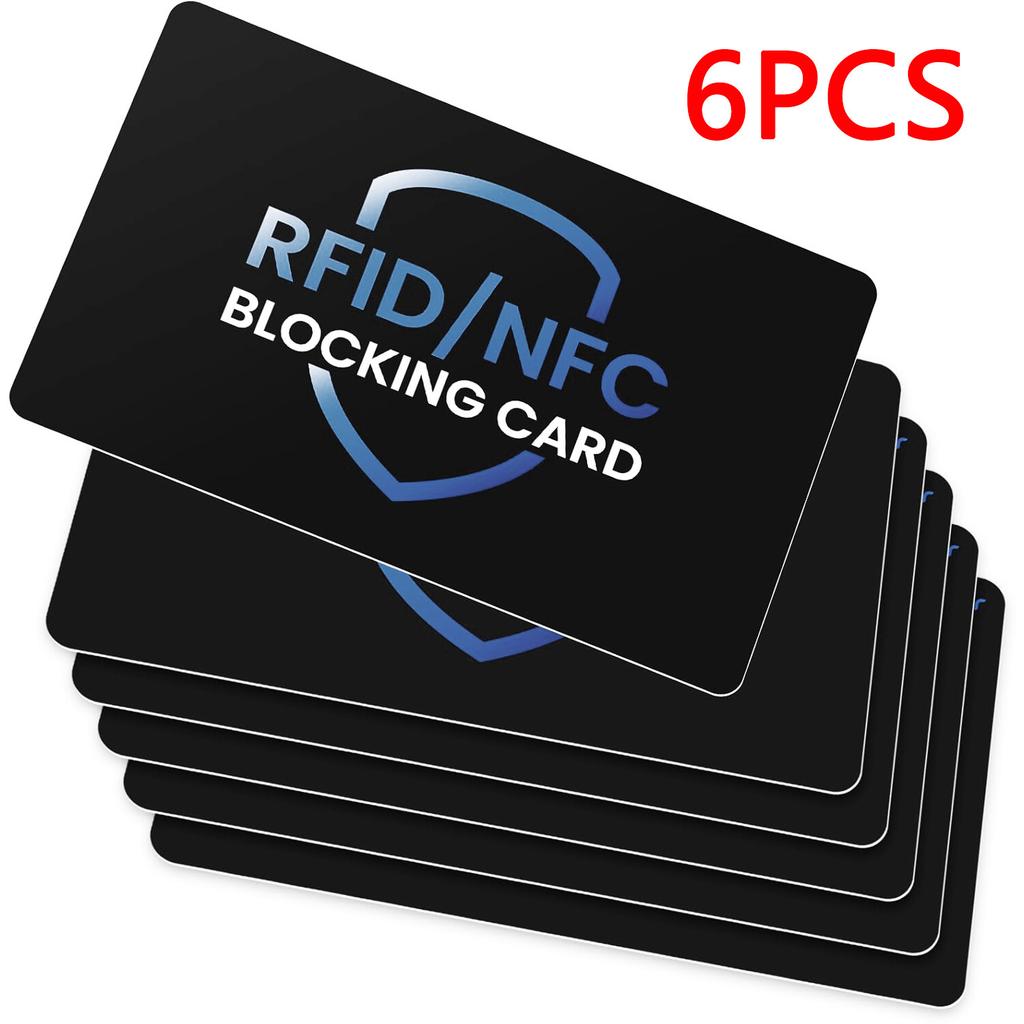 RFID Blocking Card 3/6/12 Pack, One Card Protects Entire Wallet for Women, Credit Debit Card Protector, Anti-Theft NFC Contactless Blocker