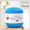 Hand-Woven Mulberry Silk Cotton Lace Yarn No. 6 for DIY Crochet & Fine Wool Projects