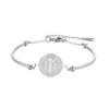 Double-sided Saint Benedict Exorcism Cross Charm Bracelet Women Men Adjustable Stainless Steel Gold Bangle Jewelry Gift