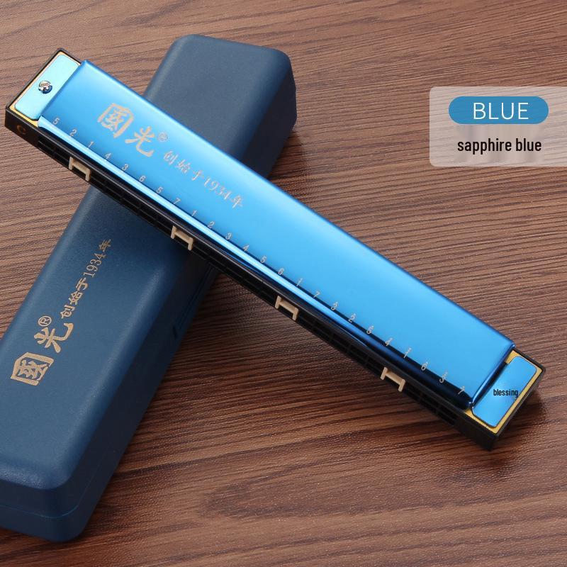 Beginner 24-Hole Double Reed C Key Harmonica for Adults and Children - Ideal Self-Study Gift
