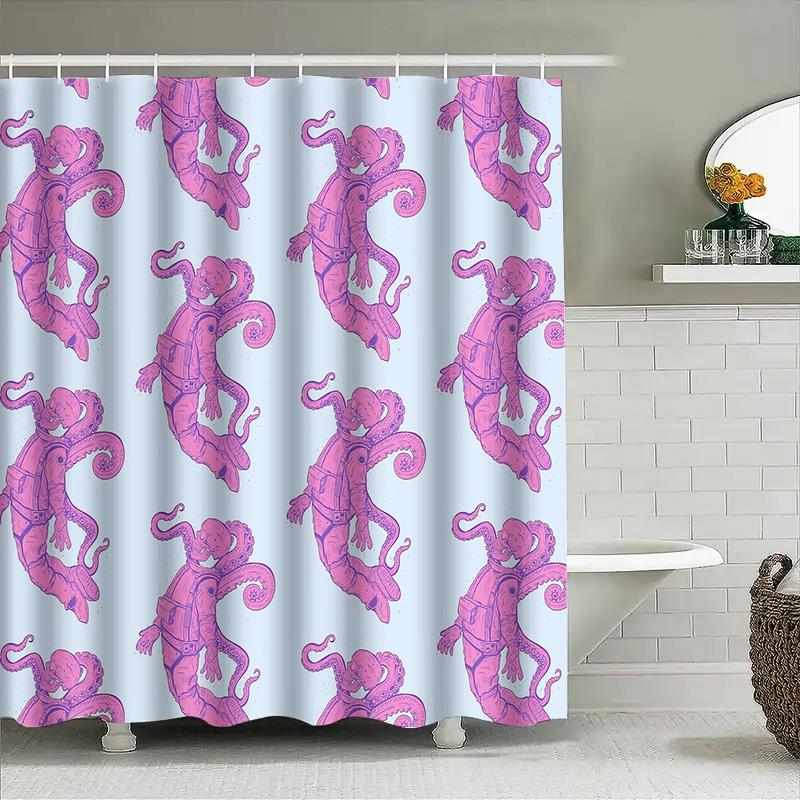 Ocean Tentacle Shower Curtain Gothic Sea Monster Bathroom Decor Washable Waterproof Halloween Home Decor Artistic Unique Pattern