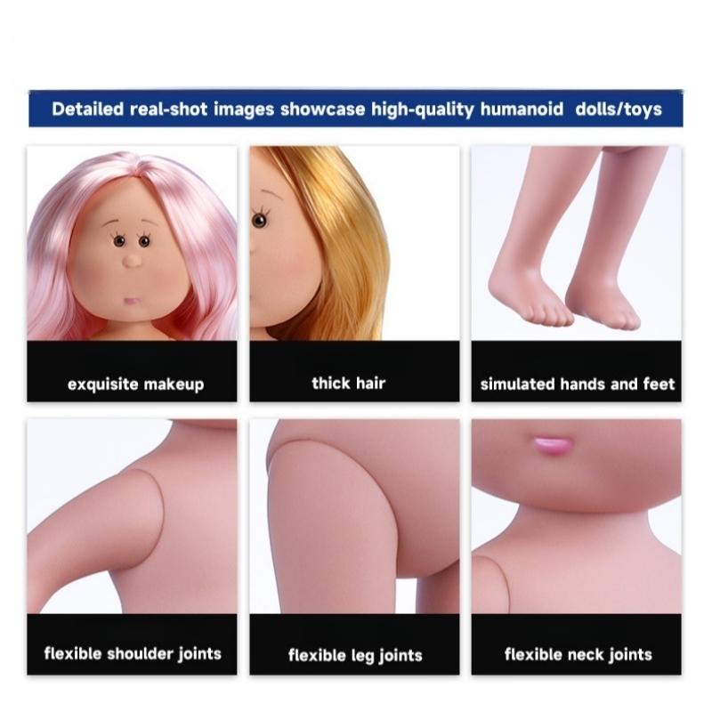 1Pcs Movable Action Figure Body Girls Toy Curly Hair 14Cm Bean Eye Vinyl Doll Dark Skin Dress Up Mia Potato Dolls Children Gift