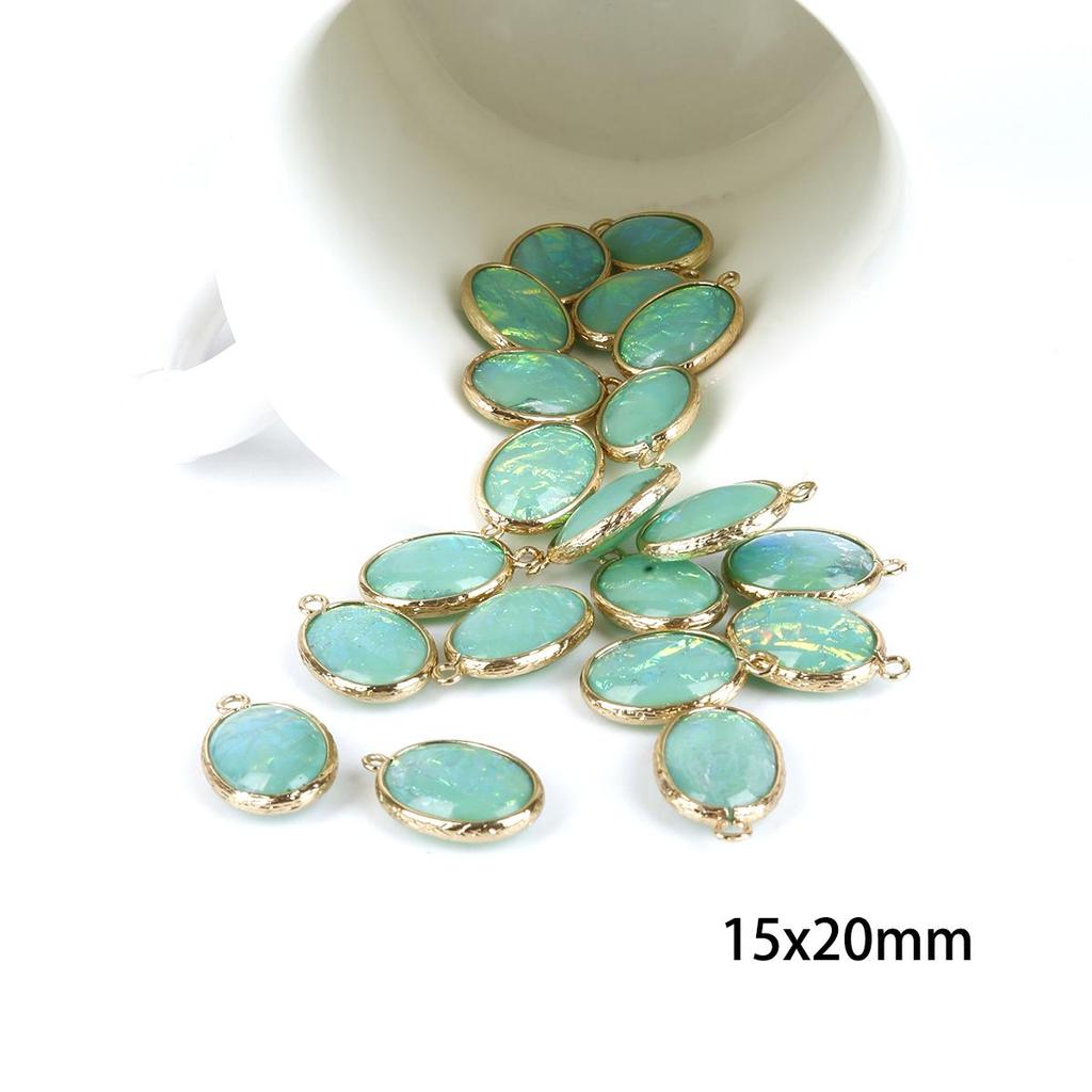 2pcs/lot 15x20mm Zinc Alloy Oval Double-Side Charms Pendant for DIY Jewelry Accessories
