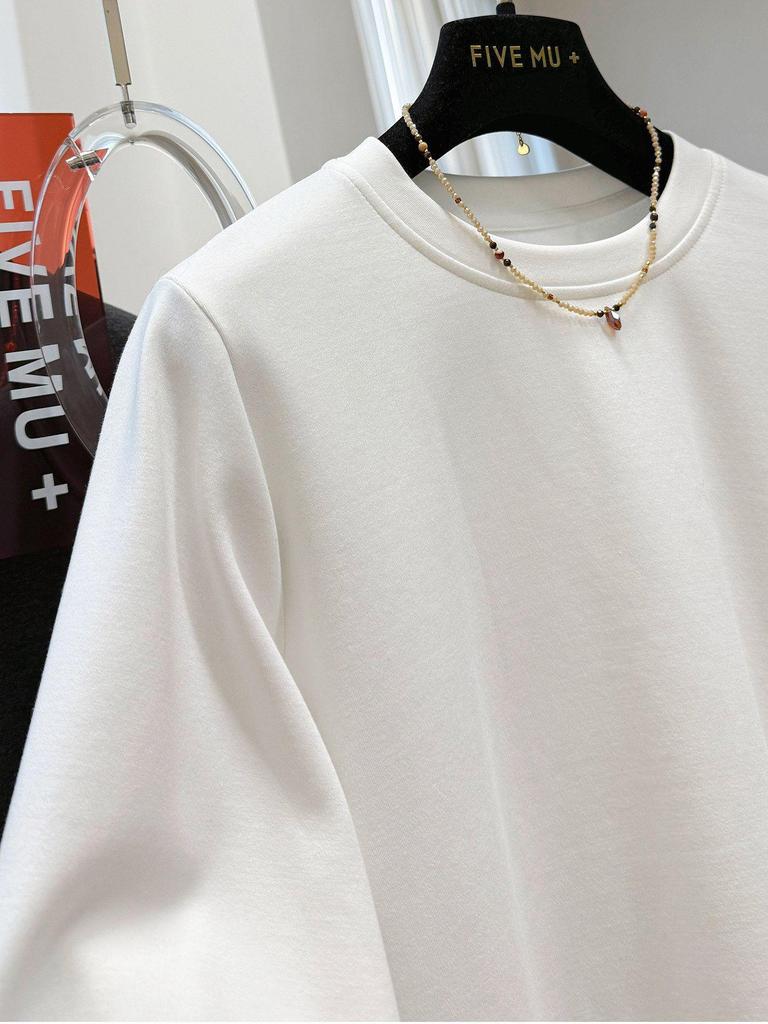 Korean Hollow Lace Patchwork Long Sleeve T-shirt - Women's Autumn/Winter Loose Style Base Layer