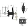 Left Right Lock Set - 2 Lock Bodies, 4 Keys, 4 Screws, 2 Wheel Locks - Aluminum Alloy - Universal Key System - Adjustable Cam