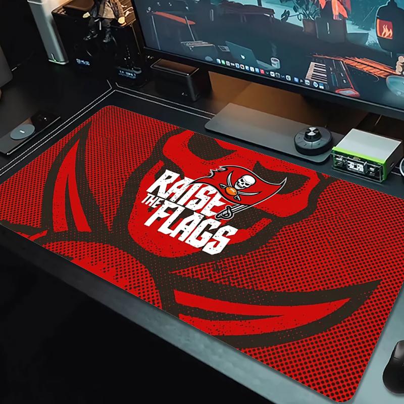 Tampa Bay Buccaneers Mauspads Großes Gaming-Tischkissen Rutschfest Laptop Tablet Großes Mauspads XXL Matte Mini-PC Spielmatte Mit Verriegeltem Rand