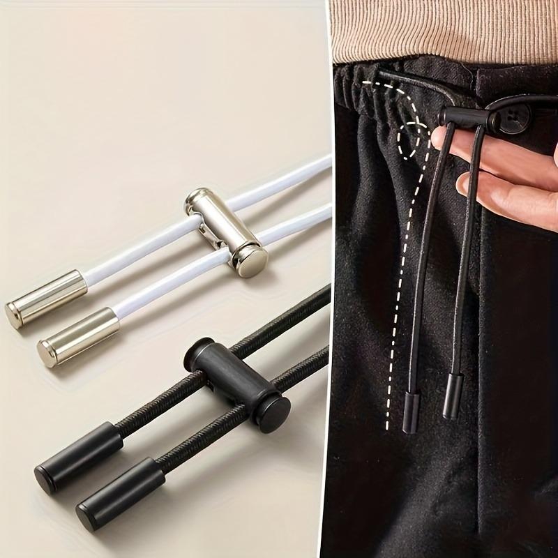 10 Stück Schnürsenkel-Schlösser ohne Binden Federverschluss Verstellbare Metallclips Robuste Langlebige Keine-Installation Kordelzug-Verschlüsse für Hoodies Jacken