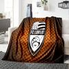 Lorient Crest Design Flannel Blanket, Soft Polyester, Modern Design, All-Season for Camping, Travel, Gifts for Holidays or Birthdays