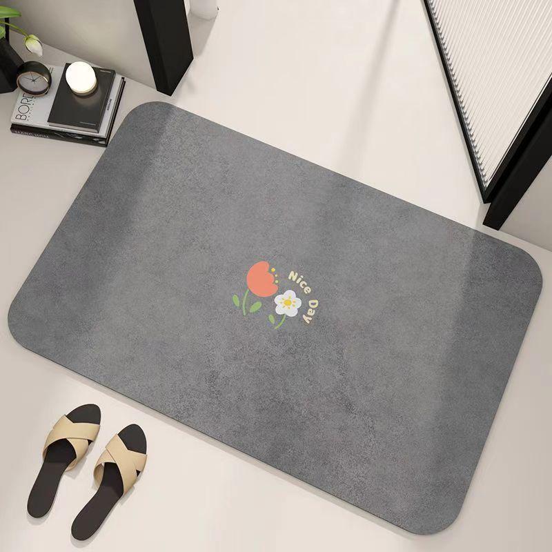 Diatom Mud Bathroom Absorbent Floor Mat, Toilet, Bathroom Door Quick-drying Non-slip Floor Mat, Shower Leave-in Quick-drying Mat