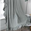 Light Luxury Green Plants Ruffle Edge Curtain Finished Wholesale Bedroom Kitchen Curtain Small Valance Bay Window Hook Curtains