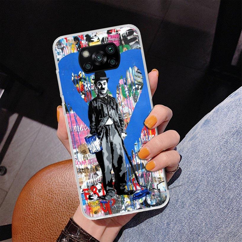 Banksy Graffiti Art Phnoe Case for Xiaomi Poco X5 X6 X7 Pro X4 Gt F7 Ultra M8 M7 Redmi 15C 15 13C 13 12C 12 Unique Cover Coque P
