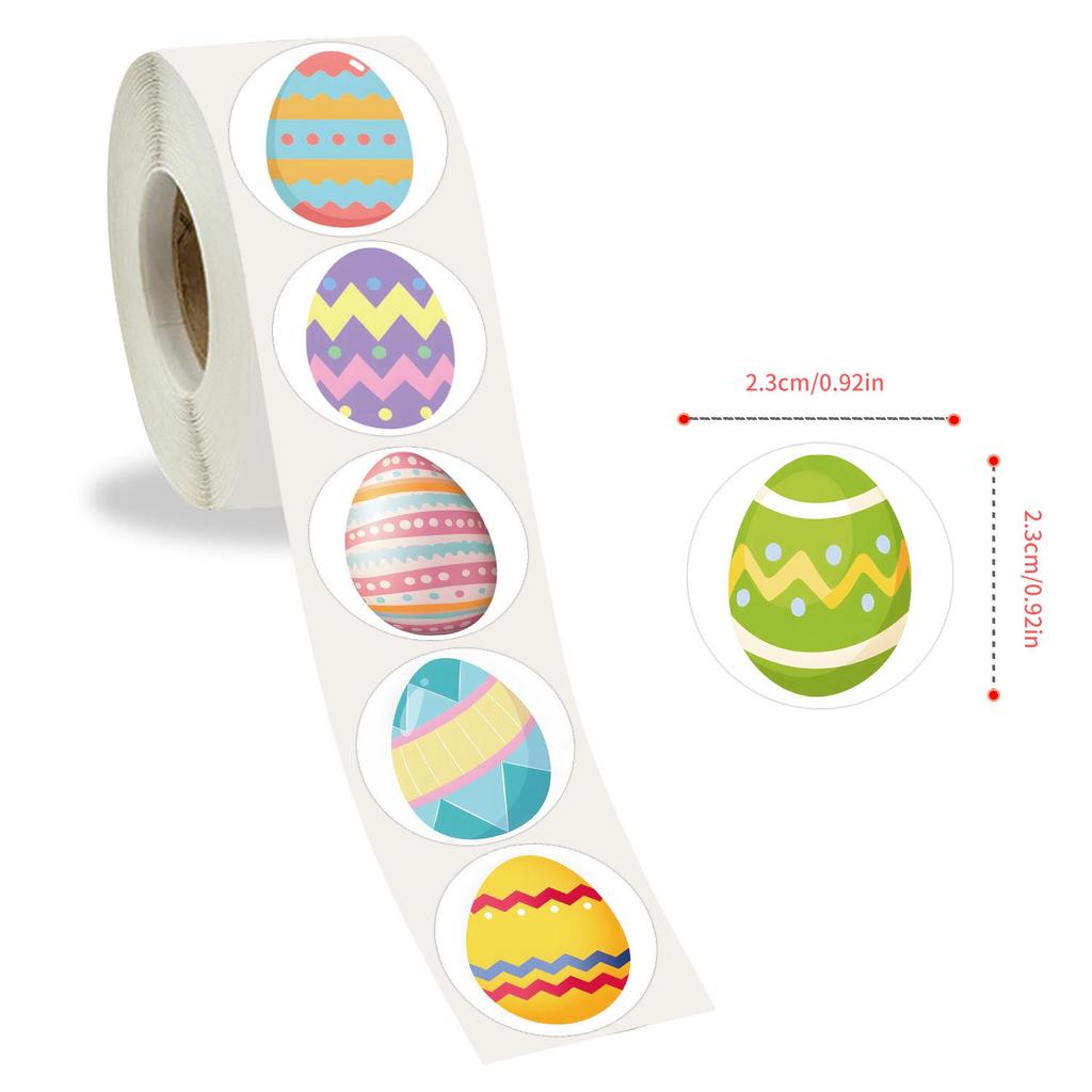 500 Sheets Cartoon Easter Egg Graffiti Sticker Rolls for Cars