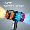 Ionic Hair Dryer with Diffuser, Powerful 1800W Blow Dryer for Women & Men, Fast-Drying Hair Dryer with Nozzle for Home, Salon, Travel