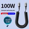 Huawei Honor Type-C Fast Charge Retractable Spring Cable for Car Interconnection