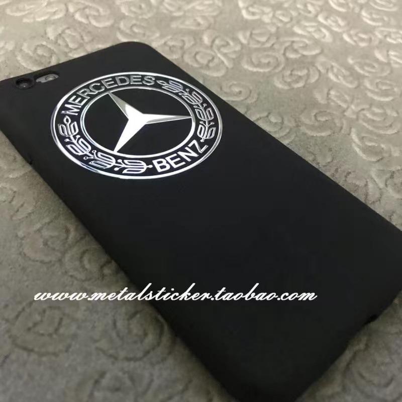 3cm 5cm Round Wheat Star Badge Thin Nickle Logo Car Sticker for Mercedes Benz Window Windshield Ipad Phone Accessory Logo