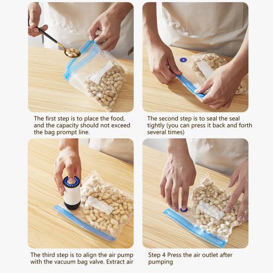 1 sada vakuového utěsňovače Silné sání Dobře utěsněný Nabíjecí nástroj pro uchovávání potravin odolný proti vlhkosti 2 v 1 Elektrický vakuový těsnící stroj pro domácnost