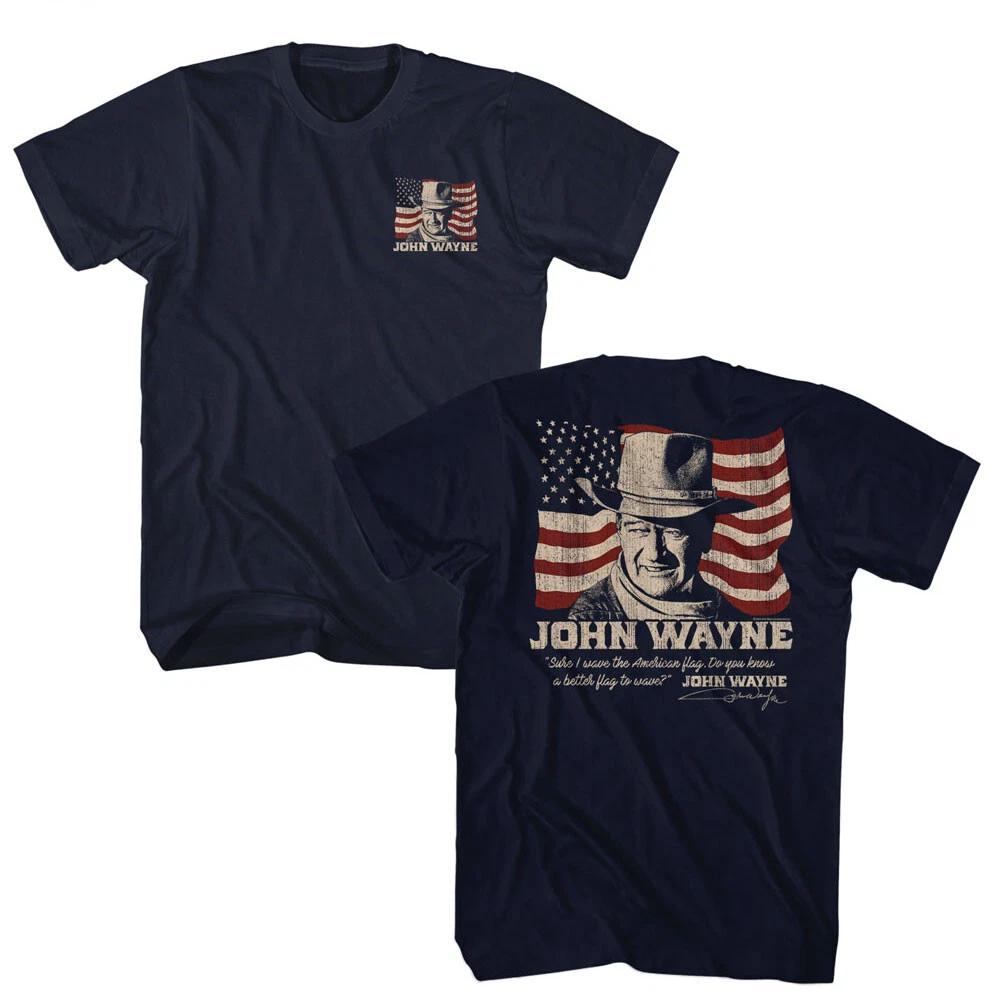John Wayne Sicuro Io L'Onda Bandiera Americana Sai Una Bandiera Migliore T-shirt da Uomo