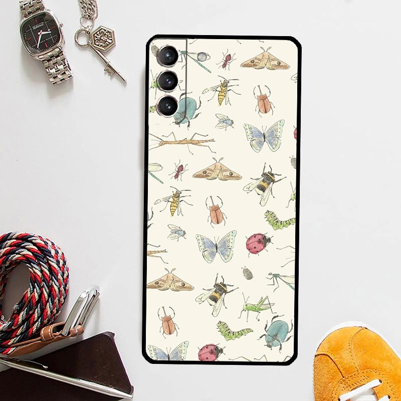 Dragonfly Insect Pattern Case For Samsung Galaxy S25 Ultra S20 S21 S22 S23 Plus S24 Ultra S9 S10 S25 FE Cover Coque