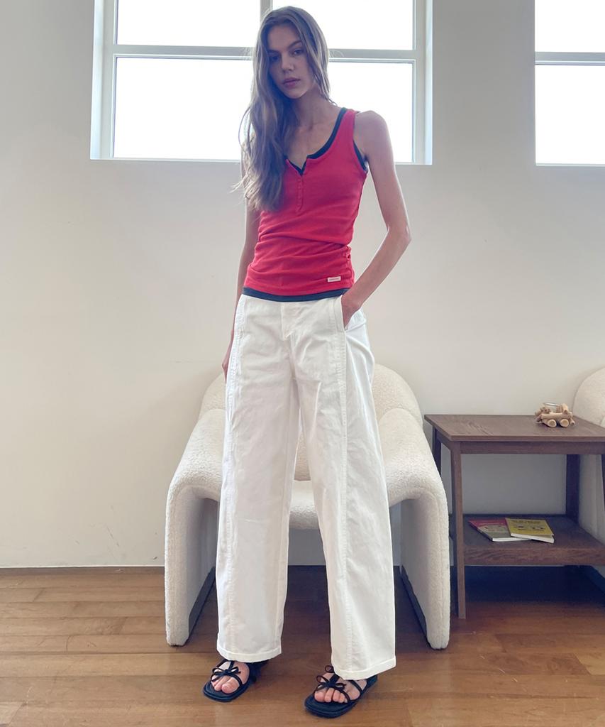 RAVEROUS Belted Balloon Pants_White