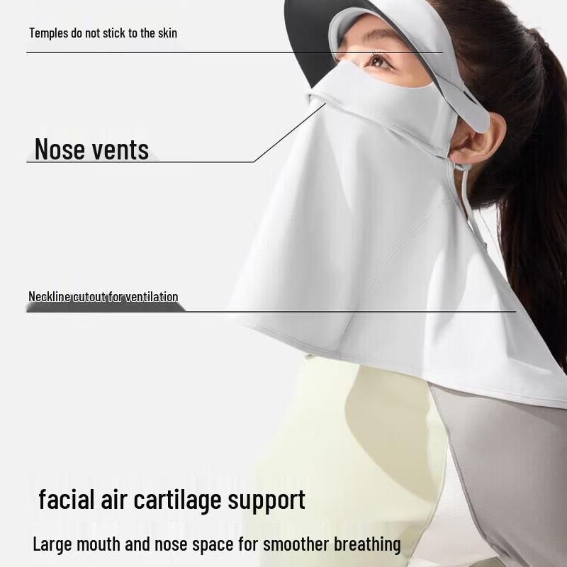 Beneunder AL341 Sun Protection Face Mask with Brim