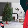 KOTARBAU® Metal Christmas Tree Stand with Water Container, Wrapped, Decorative, Red, 52 x 23 cm