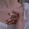 S925 Sterling Silver Zirconia Diamond Necklace for Women - Light Luxury Korean Style Clavicle Chain, Cute & High-End Fashion Accessory