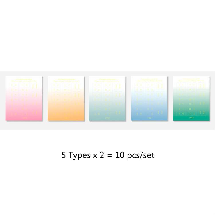 Fromthenon Magic Color Index Sticker Diary Planner Foil Gold Monthly Bookmark Notebook & Journal Month Tab Decorative Stationery